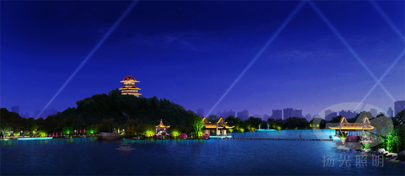 園林戶(hù)外景觀照明效果圖
