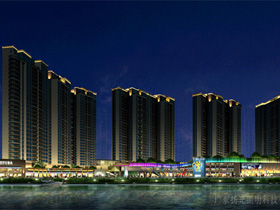 韶關龍湖華府商業(yè)區(qū)夜景照明